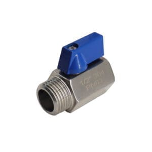 3/8" Stainless Steel 316 1000PSI Female x Male Uni-Body Reduced Port Mini Ball Valve
